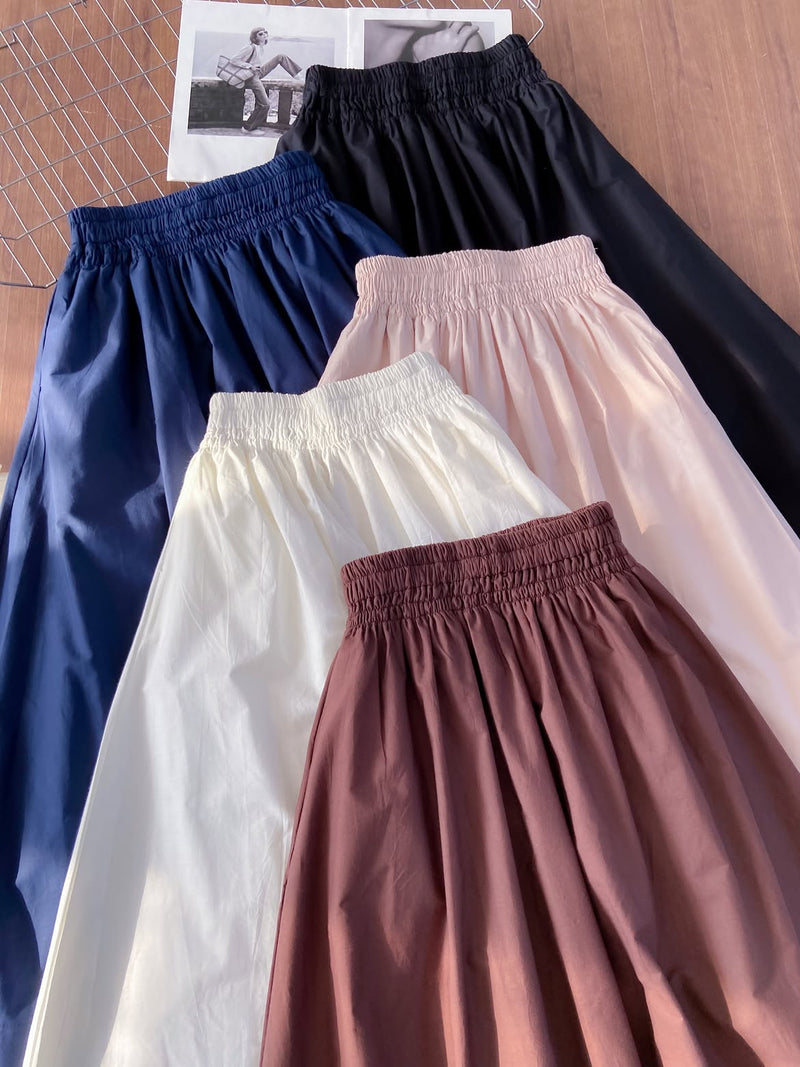 تنورة نسائية طويلة كلوش بخصر مطاطي | كاجوال وعملية (عدة ألوان) yourswomanswear