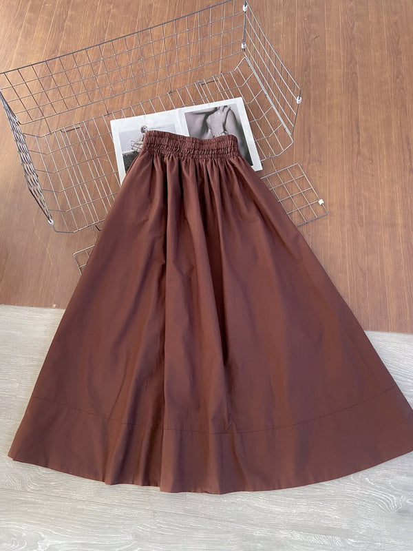 تنورة نسائية طويلة كلوش بخصر مطاطي | كاجوال وعملية (عدة ألوان) yourswomanswear