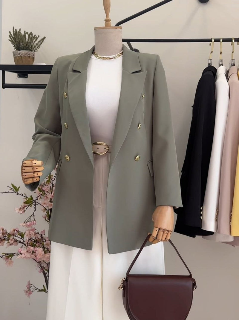 بليزر "إيلارا" المحتشم بقصة مفتوحة وتصميم راقٍ للتنسيق اليومي - أزياء نسائية فاخرة ومحتشمة بالمغرب